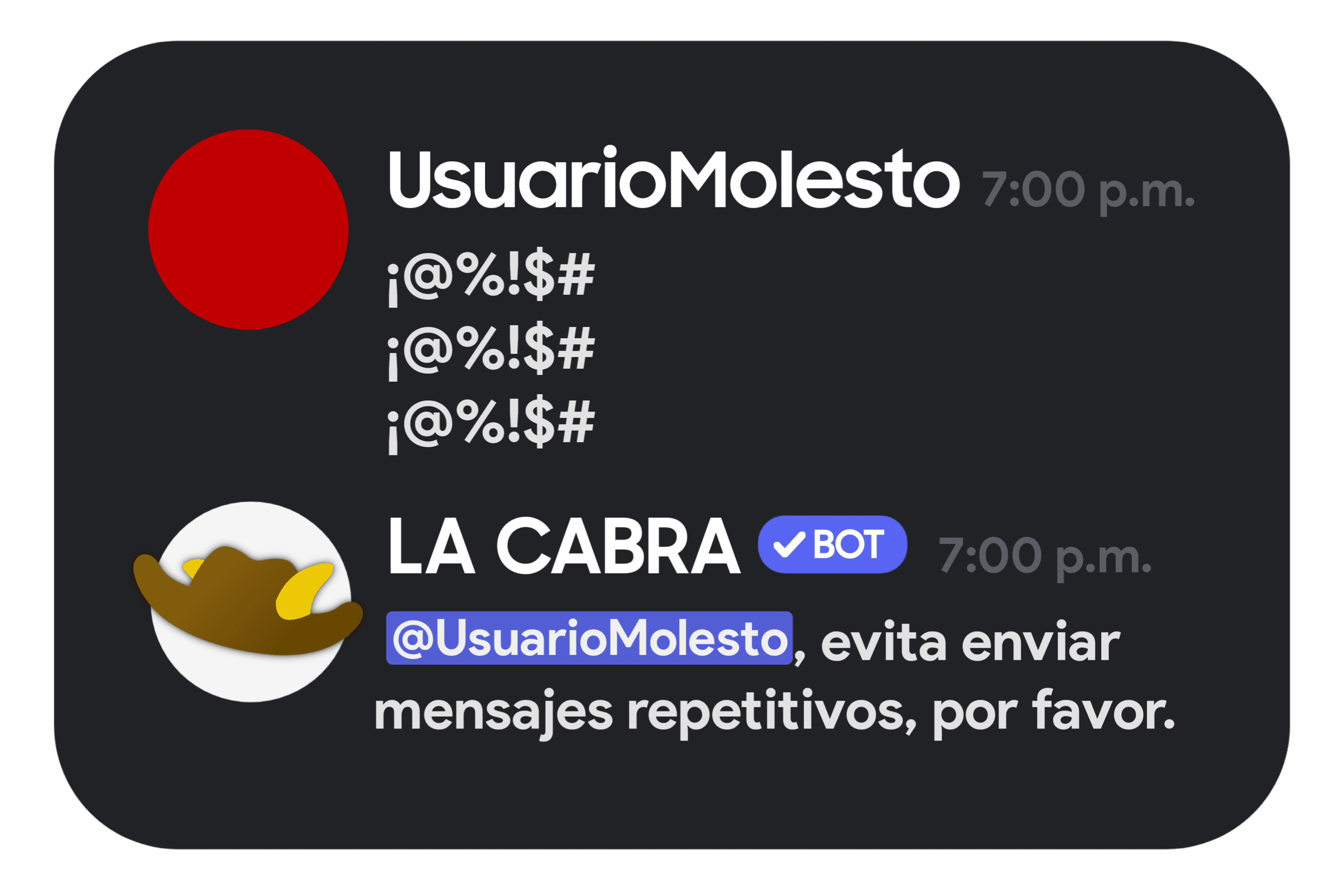 Ejemplo moderacion automatica